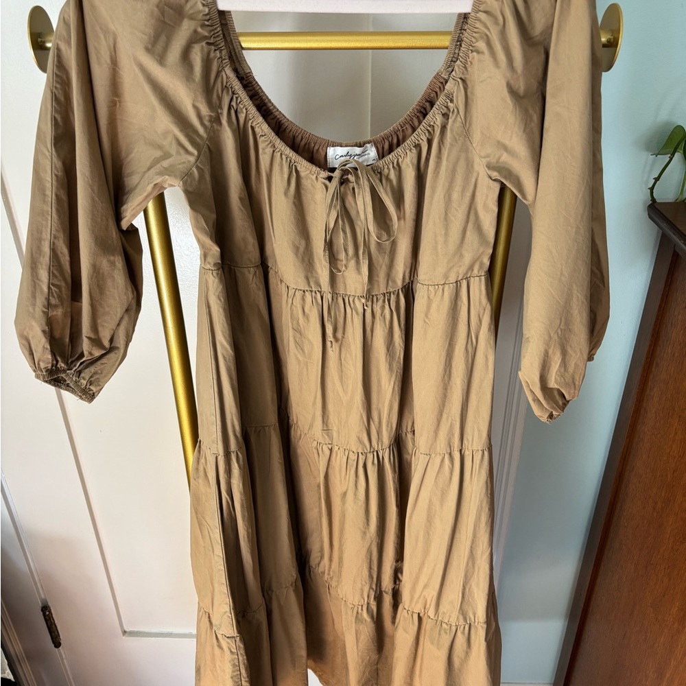 Carly Jean Los Angeles Tan Dress
